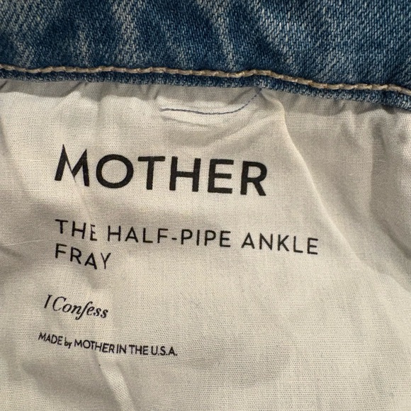 New MOTHER The Half-Pipe Ankle Fray Jeans in Blue size 28 - Picture 1 of 10